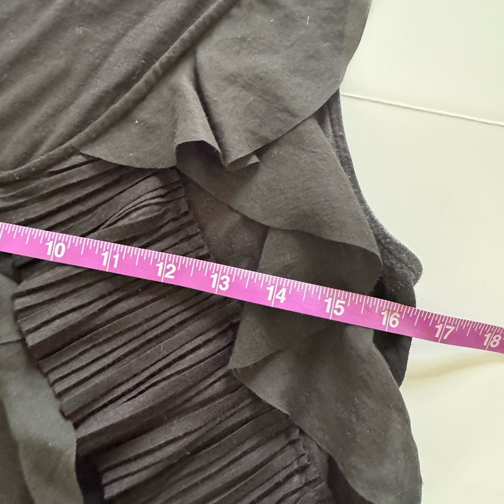 LOFT Black Tiered Mini Dress - Picture 8 of 8
